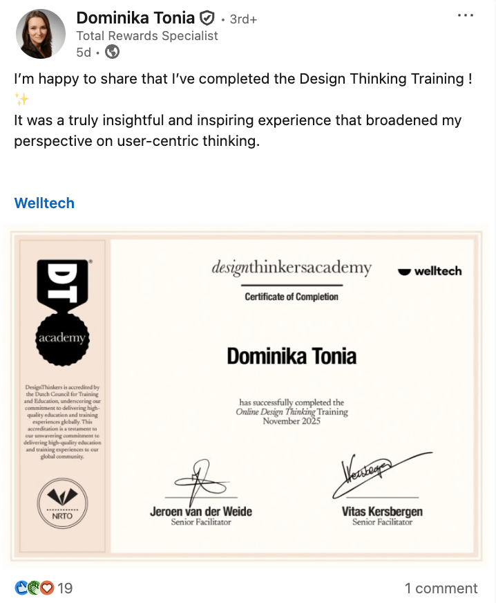 Learning Certificate