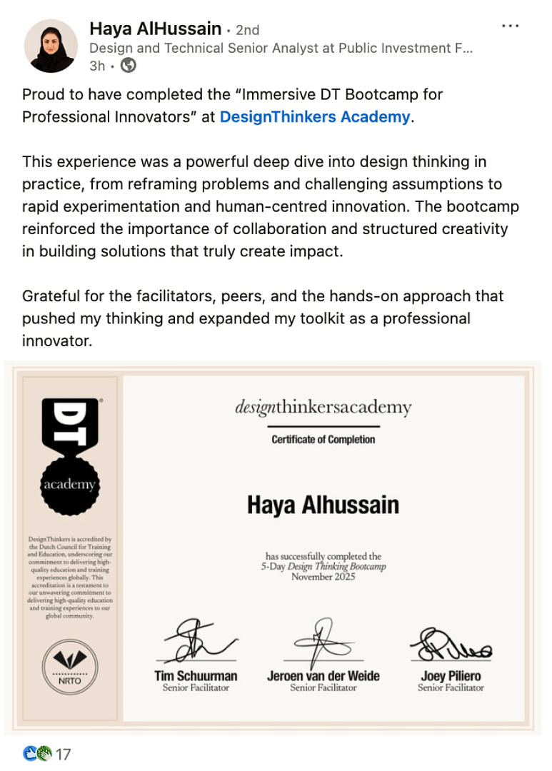 Learning Certificate